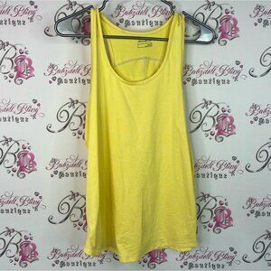 Eddie Bauer tank top scoop neck stretchy bright Sunny Yellow Tank Top